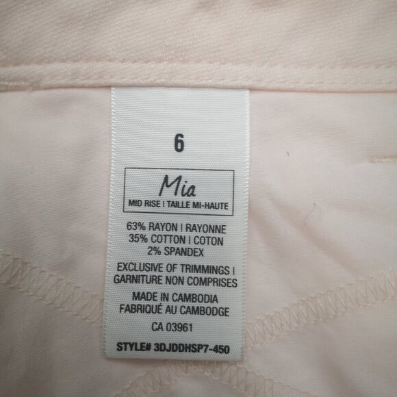 Denver Hayes Ladies Size 6 Light Pink Mid Rise Straight Leg Mia Capri Pants - Picture 4 of 12